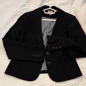 Forever 21 Black Blazer with Striped Lining